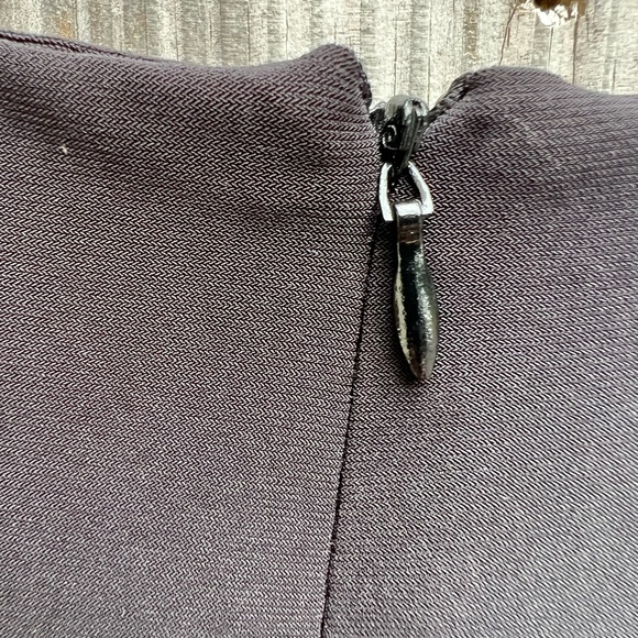 RALPH LAUREN Little Black Cocktail Dress Ruched waist Split Sleeve size 8 - Picture 12 of 13